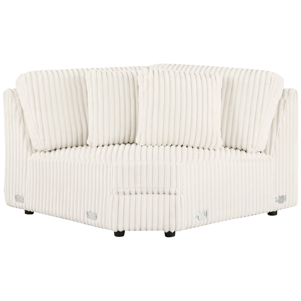 Emberson Upholstered Wedge Ivory. Picture 3