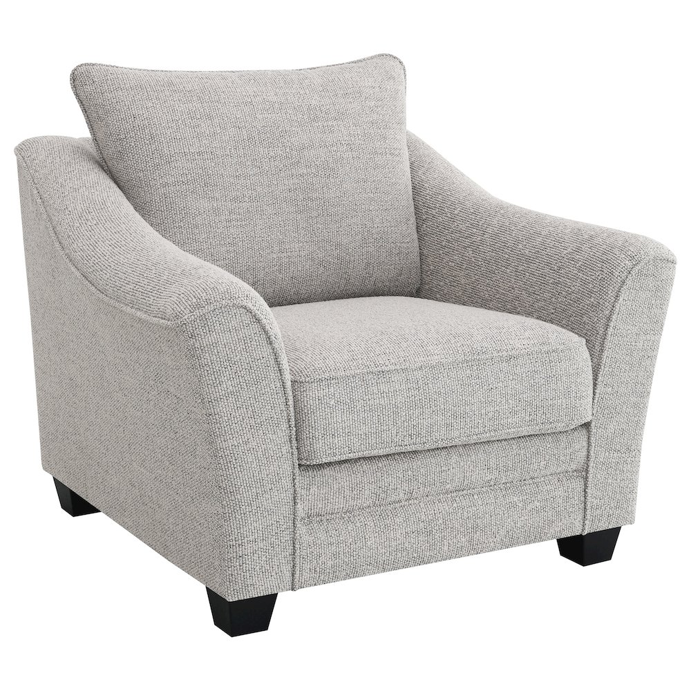 Tomkins Boucle Upholstered Chair Light Grey. Picture 2