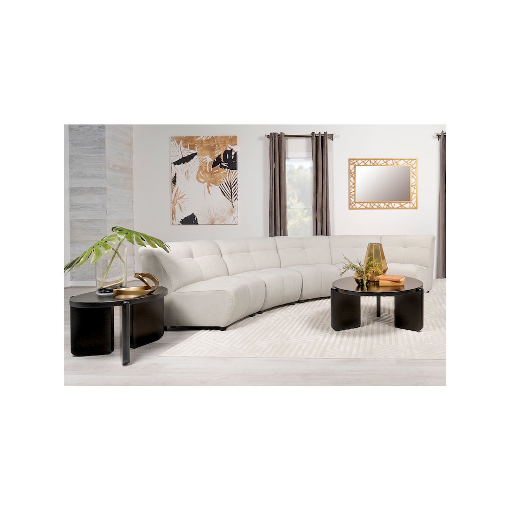 Charlotte 5-piece Upholstered Modular Sectional Sofa Ivory. Picture 13