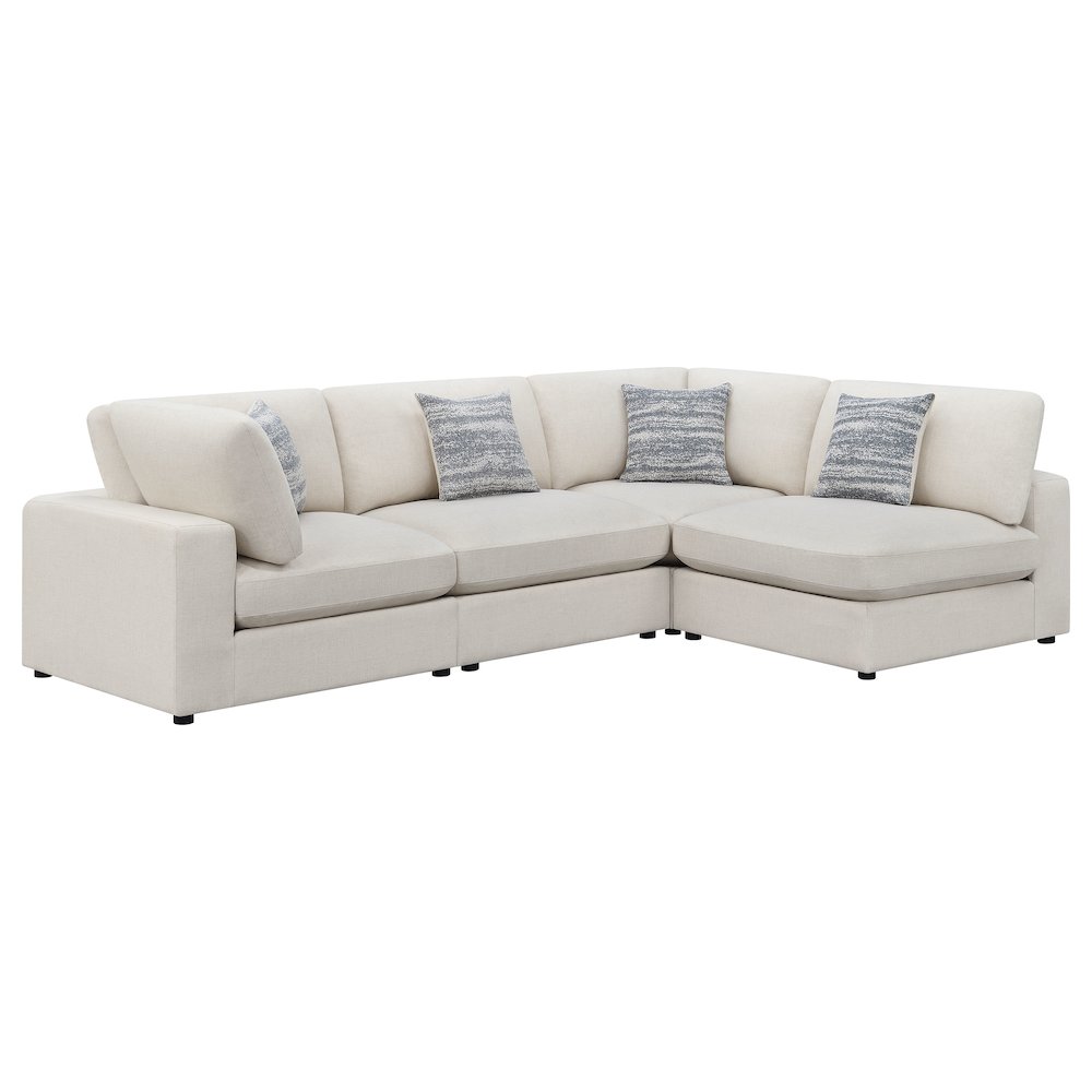 Serene 4-piece Upholstered Modular Sectional Sofa Beige. Picture 2