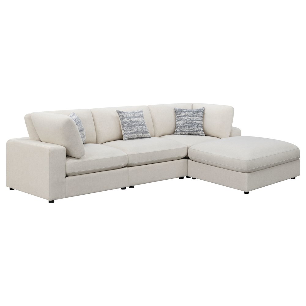 Serene 4-piece Upholstered Modular Sectional Sofa Beige. Picture 2