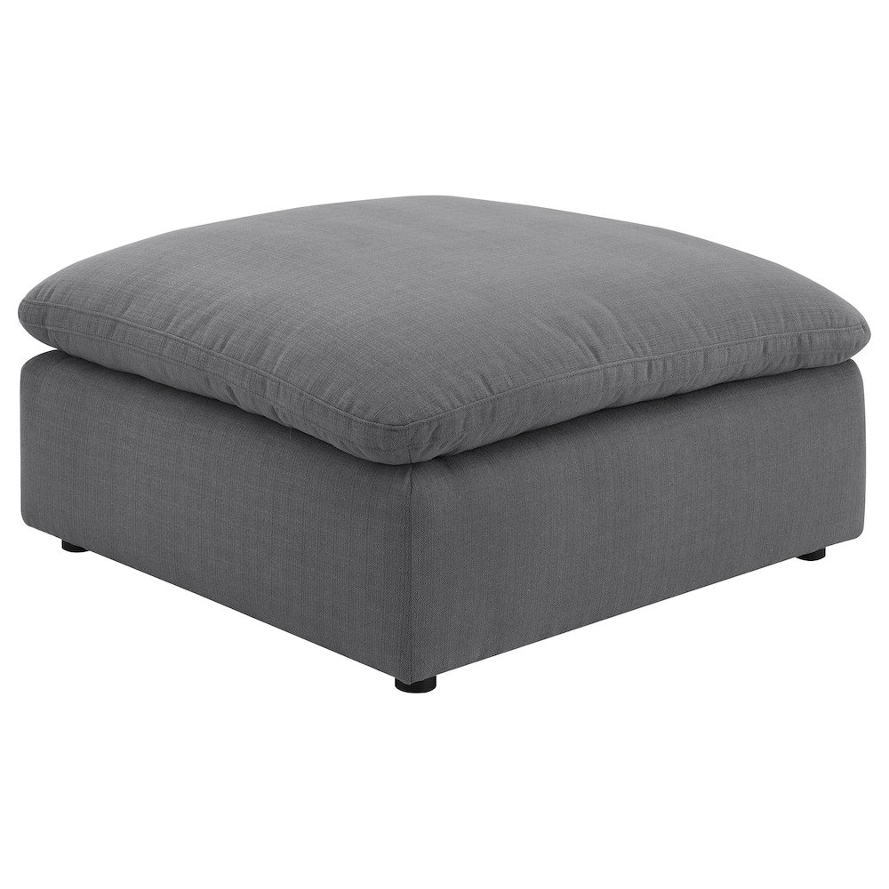 Hobson Square Upholstered Ottoman Charcoal. Picture 2