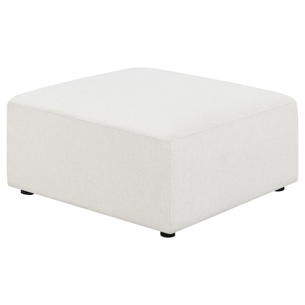 Freddie Square Upholstered Ottoman Pearl. Picture 2