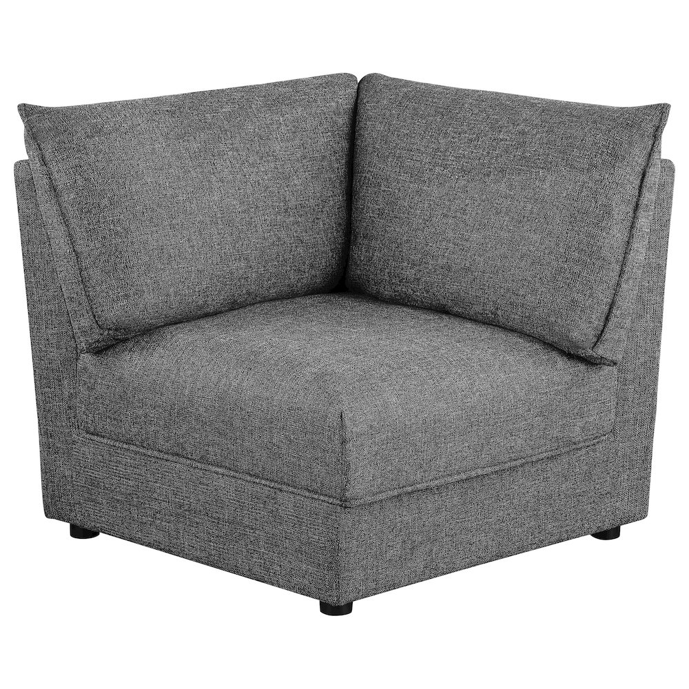 Sasha Upholstered Corner Chair Barely Black. Picture 2
