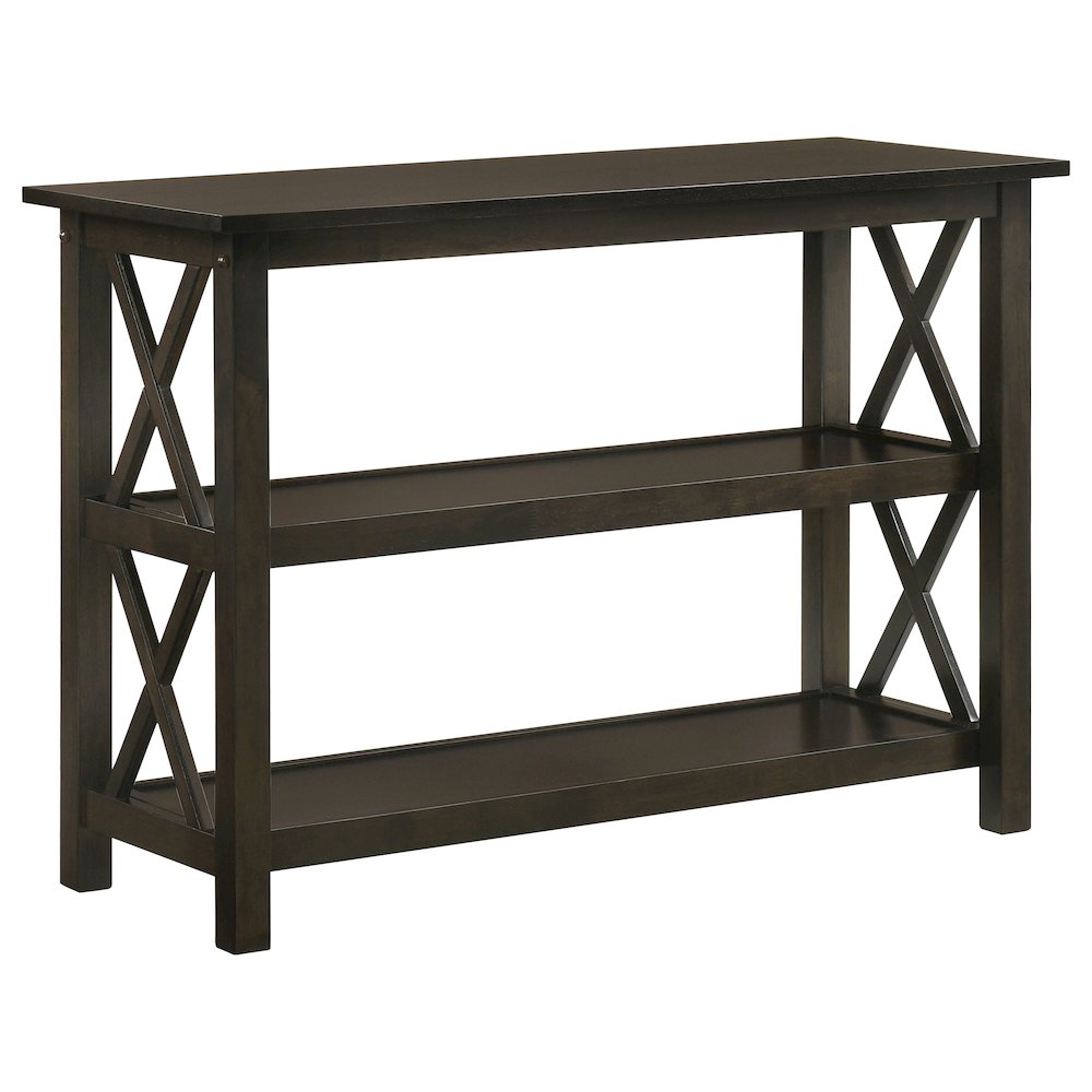 Rachelle 2-shelf Wood Entryway Console Table Deep Merlot. Picture 2