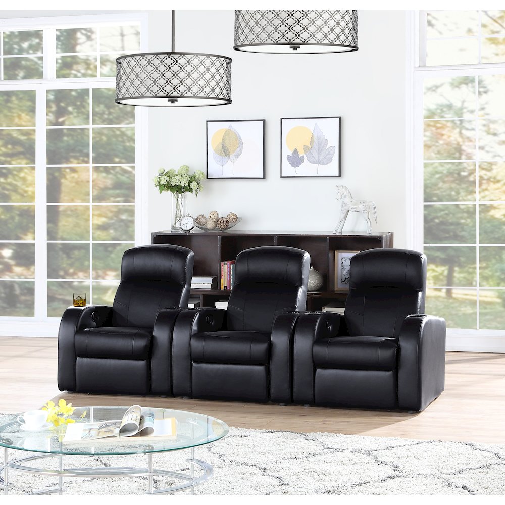 Cyrus 3-piece Upholstered Home Theater Seating. Picture 9