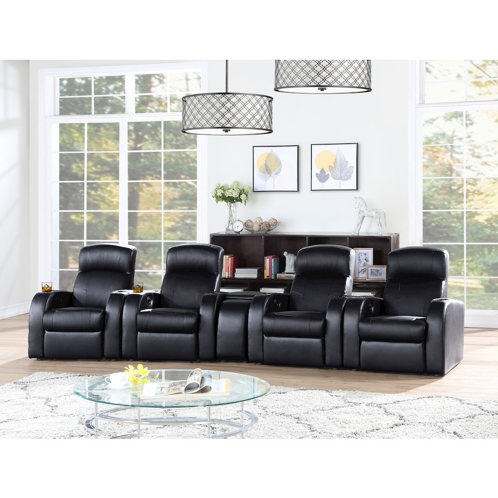 Cyrus 5-piece Upholstered Home Theater Seating. Picture 11