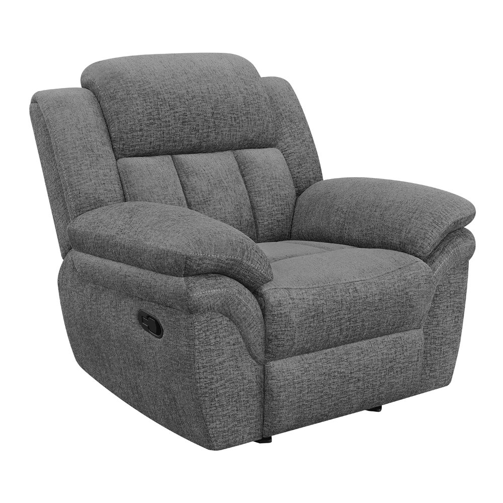 Bahrain Upholstered Glider Recliner Charcoal. Picture 2