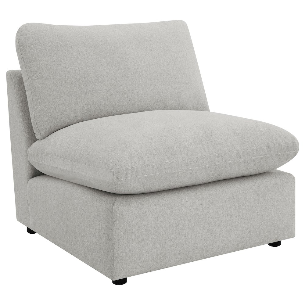 Collins Modular Armless Chair Grey. Picture 2