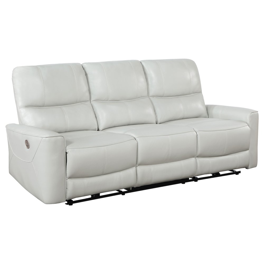 Greenfield Upholstered Power Reclining Sofa Dove Grey. Picture 2