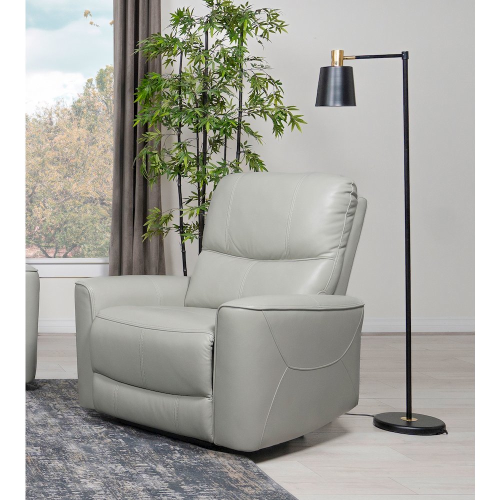 Greenfield Upholstered Power Recliner Chair Dove Grey. Picture 9