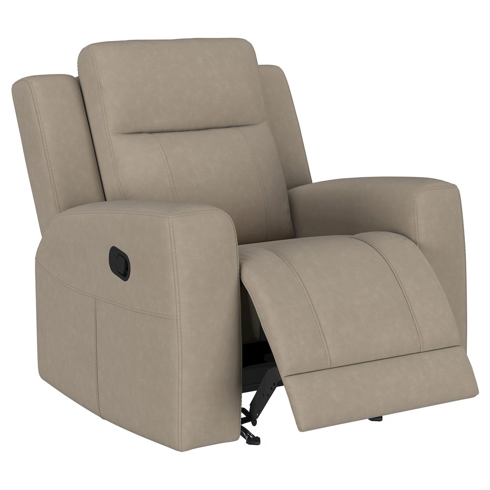 Brentwood Upholstered Recliner Chair Taupe. Picture 3