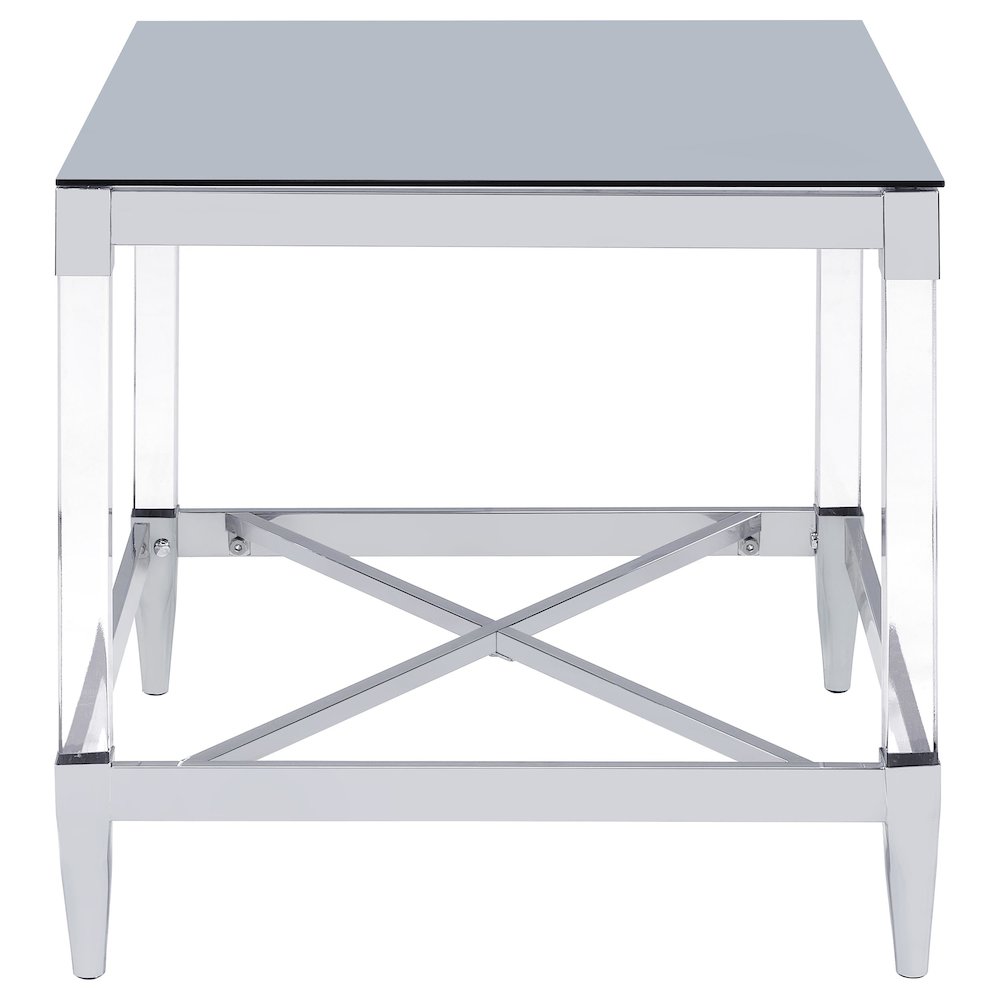 Lindley 3-piece Square Coffee and End Table Set Chrome. Picture 5