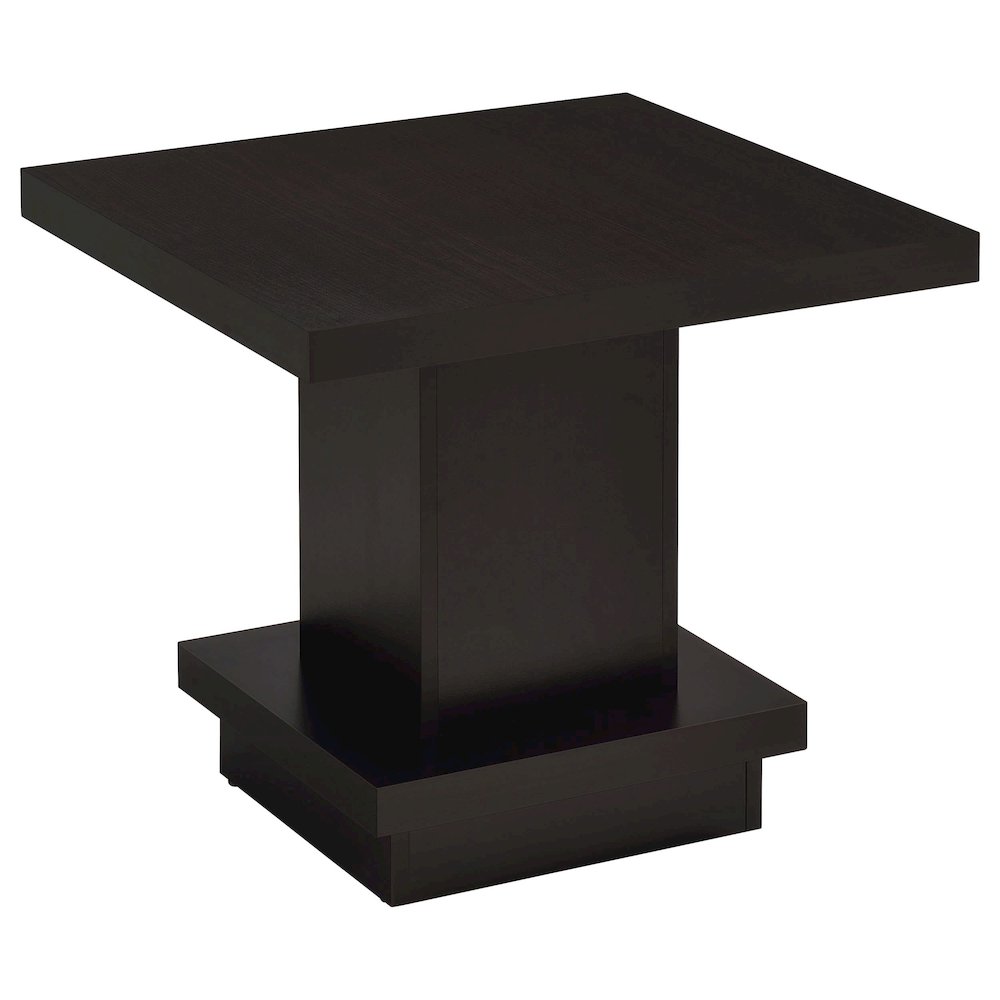 Reston 3-piece Square Coffee and End Table Set Cappuccino. Picture 4