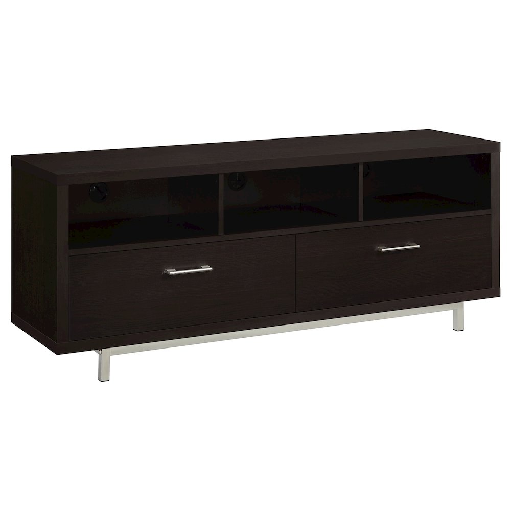 Casey 2-drawer Engineered Wood 60" TV Stand Cappuccino. Picture 2