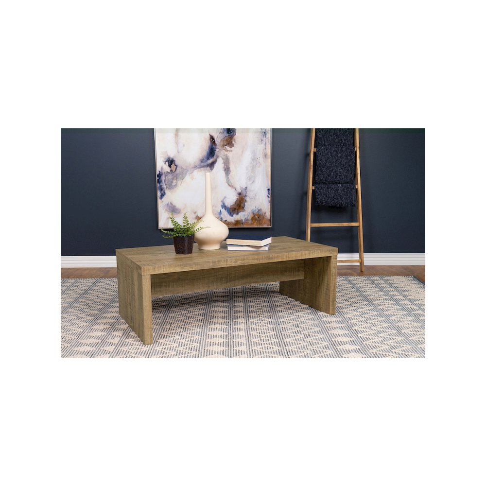Lynette Rectangular Engineered Wood Coffee Table Mango. Picture 6