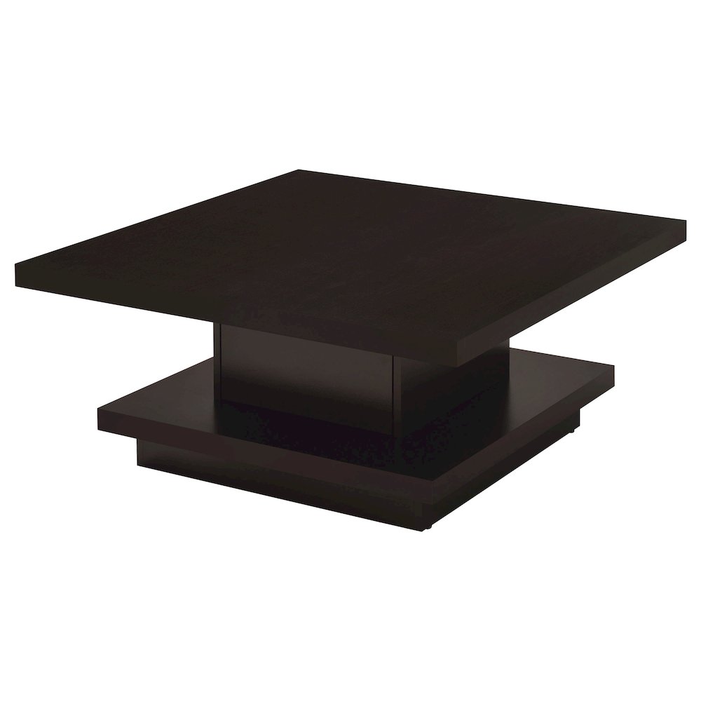 Reston Square Engineered Wood Coffee Table Cappuccino. Picture 2