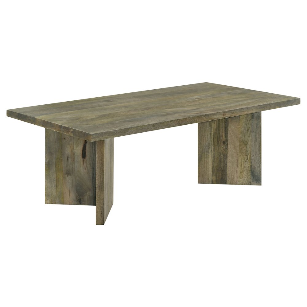Andando Rectangular Solid Wood Coffee Table Mango Brown. Picture 2