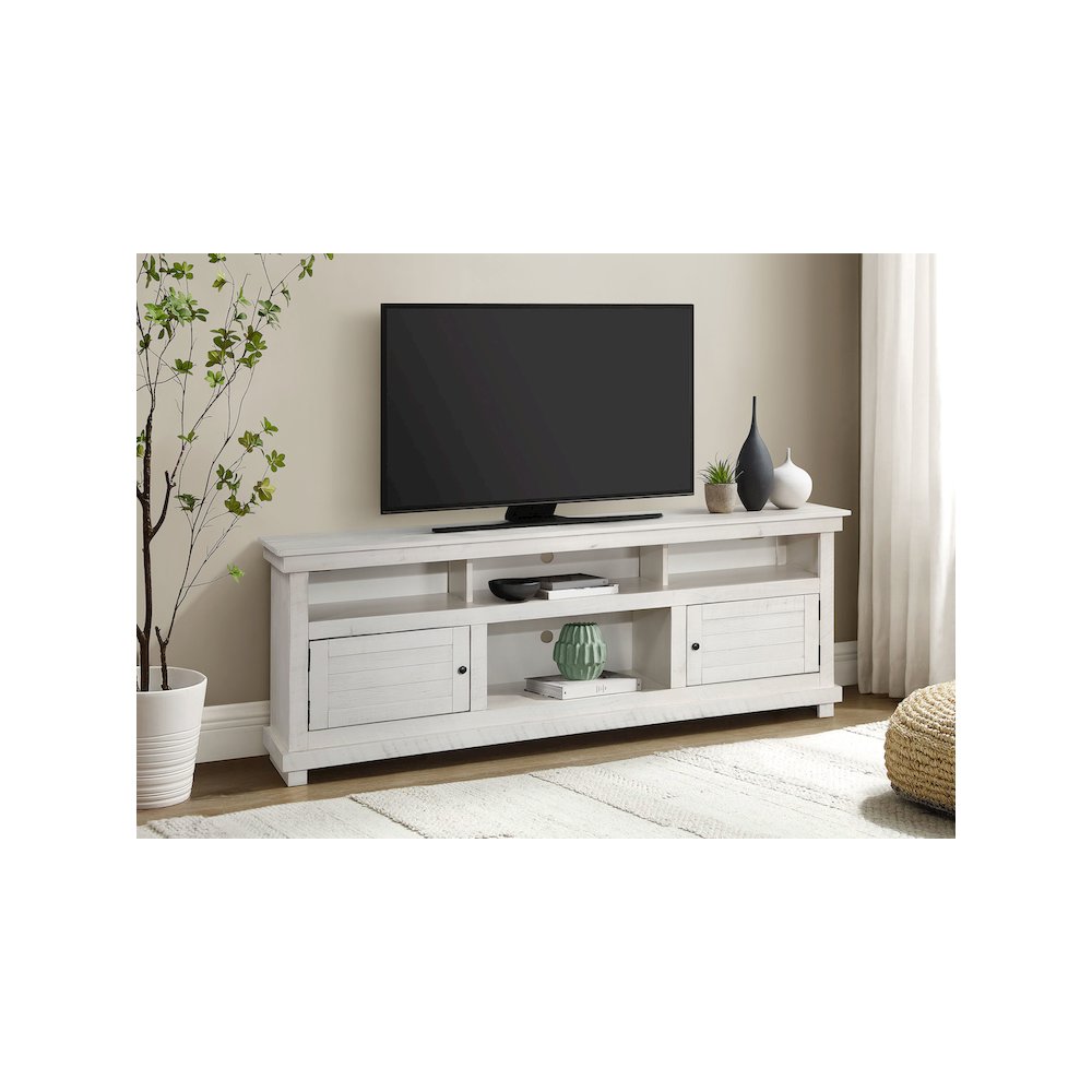 Payne 70-inch TV Stand Media Console Distressed White. Picture 13