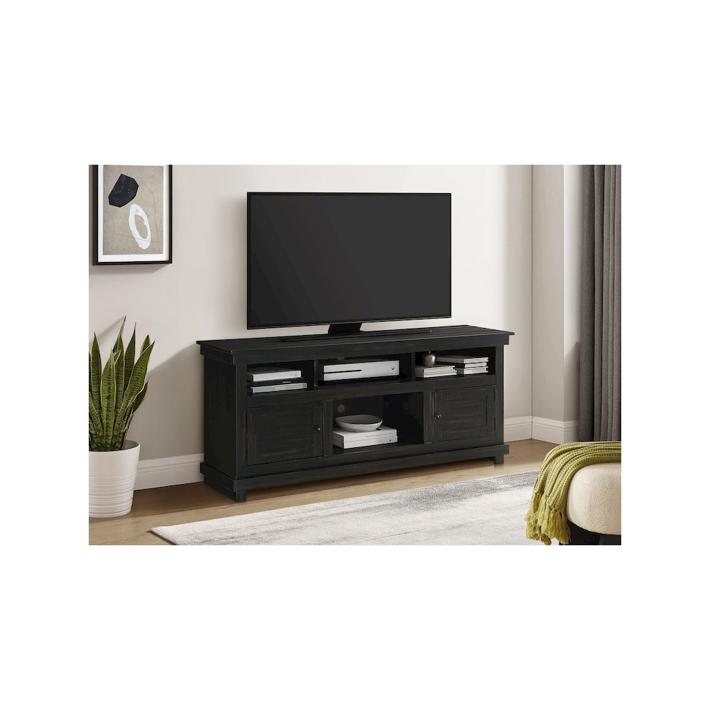 Payne 60-inch TV Stand Media Console Distressed Java. Picture 13
