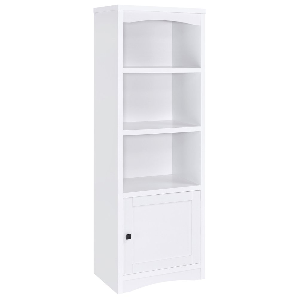 Laughlin 3-shelf Engineered Wood Media Tower White. Picture 2