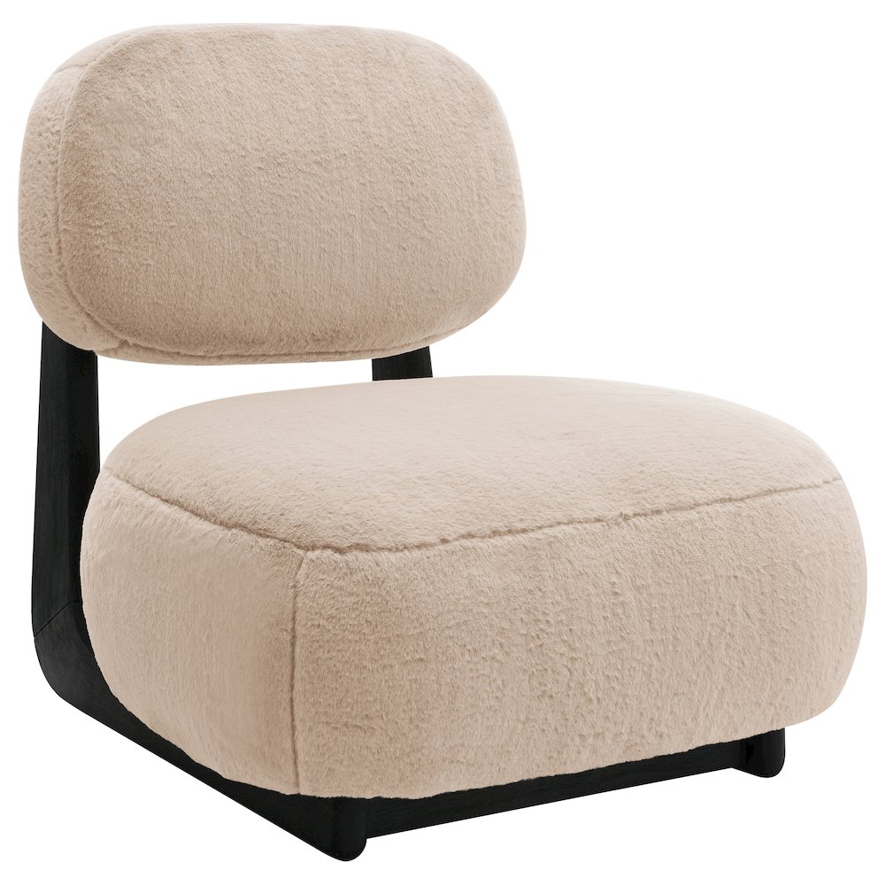 Duffie Upholstered Armless Accent Chair Camel. Picture 2
