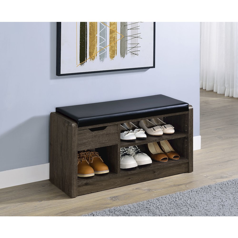Arrington Storage Bench Smoked Oak. Picture 8