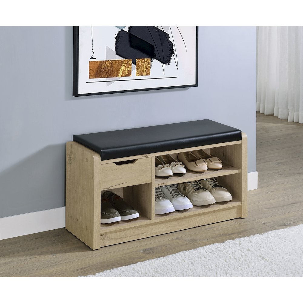 Arrington Storage Bench White Oak. Picture 8
