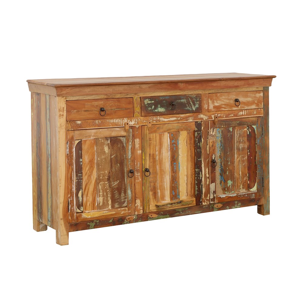 Harper 3-door Solid Reclaimed Wood Accent Cabinet Brown. Picture 2