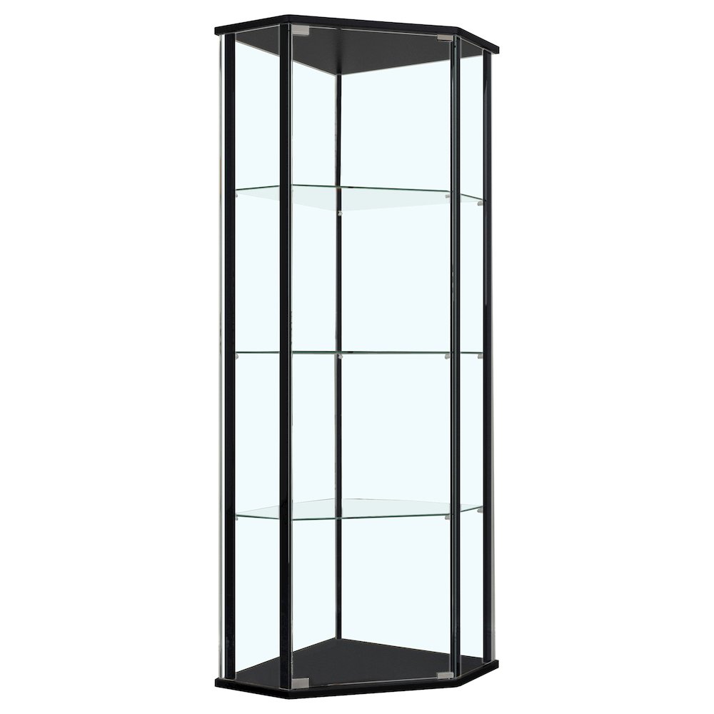 Zenobia 4-shelf Curio Cabinet Display Case Black. Picture 2