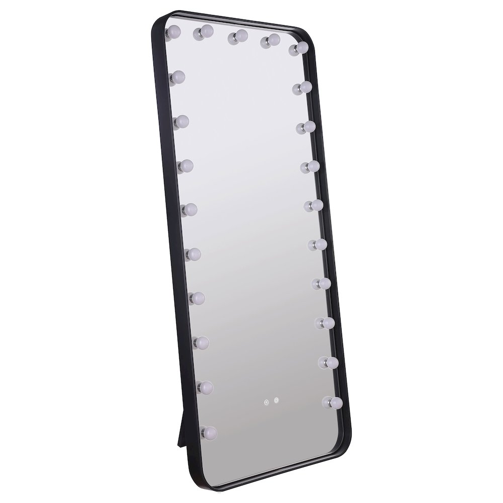 Canton 32 x 71 Inch LED Standing Mirror with Speakers Black. Picture 2