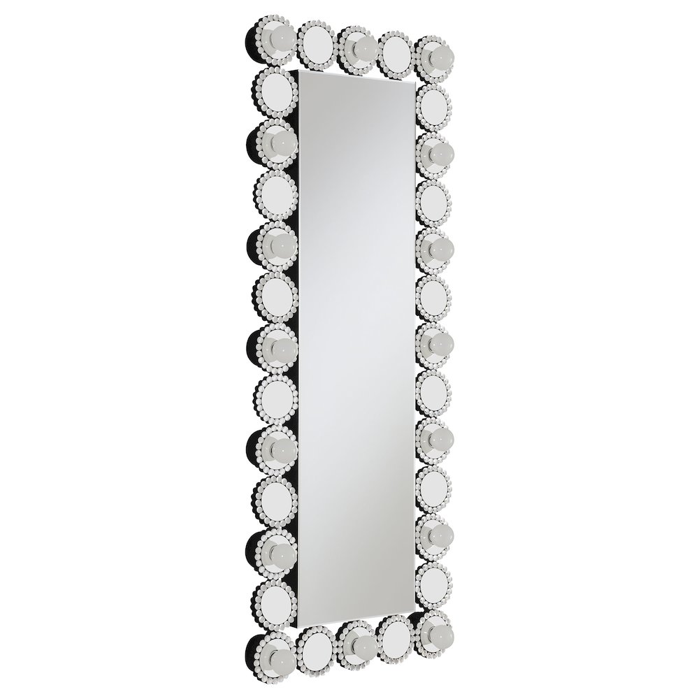 Aghes 24 x 62 Inch Wall Mirror with Lighting Silver. Picture 2