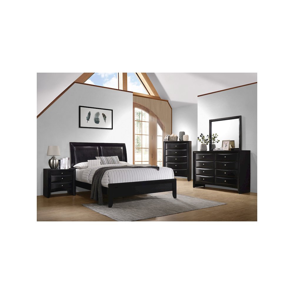 Briana 5-drawer Bedroom Chest Black. Picture 5