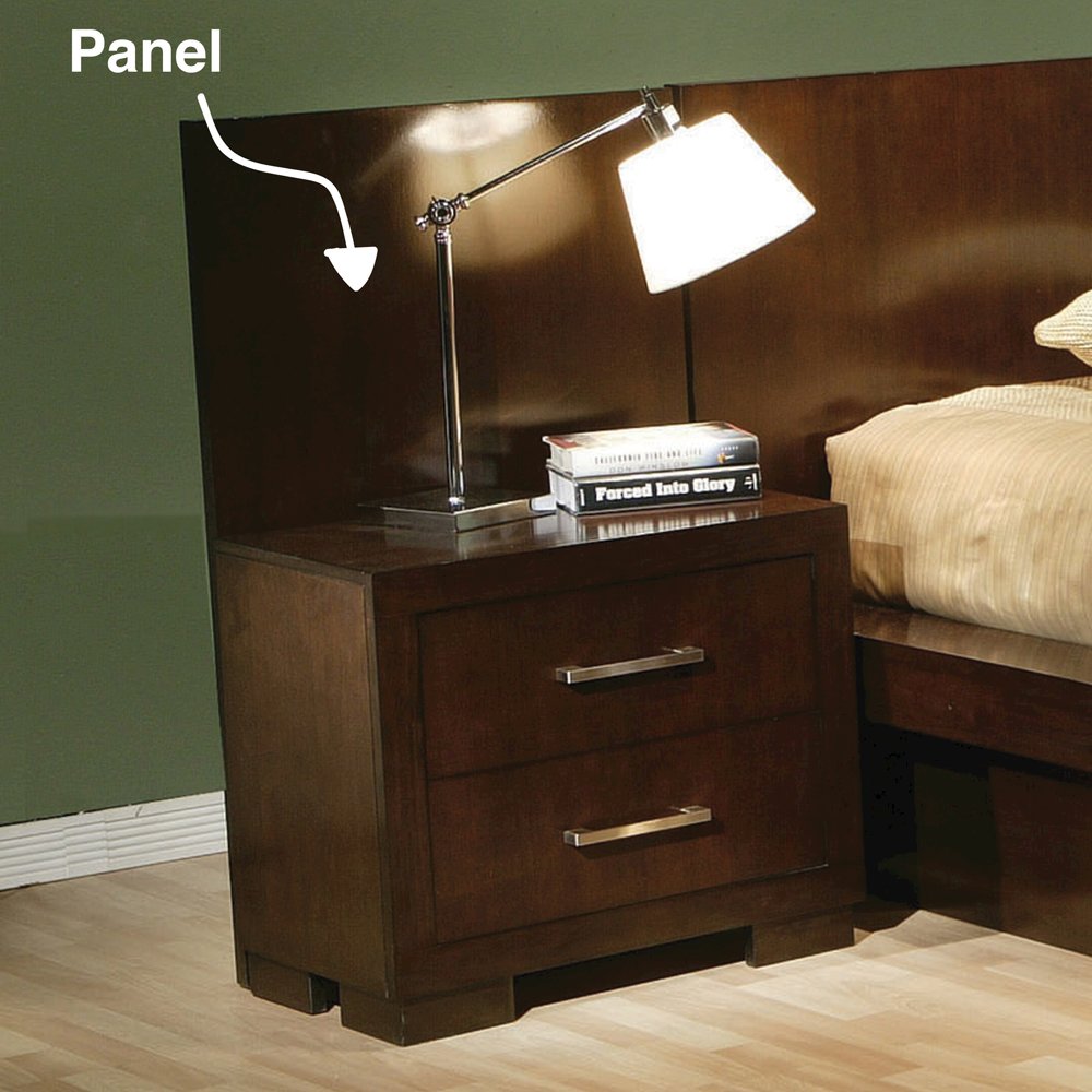 Jessica Wood Bed Panels Cappuccino. Picture 3