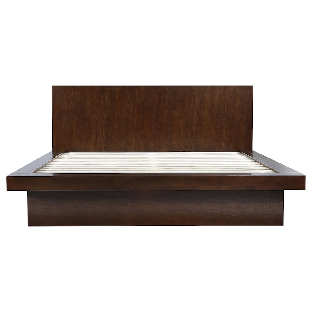 Jessica Wood Eastern King LED Panel Bed Cappuccino. Picture 4