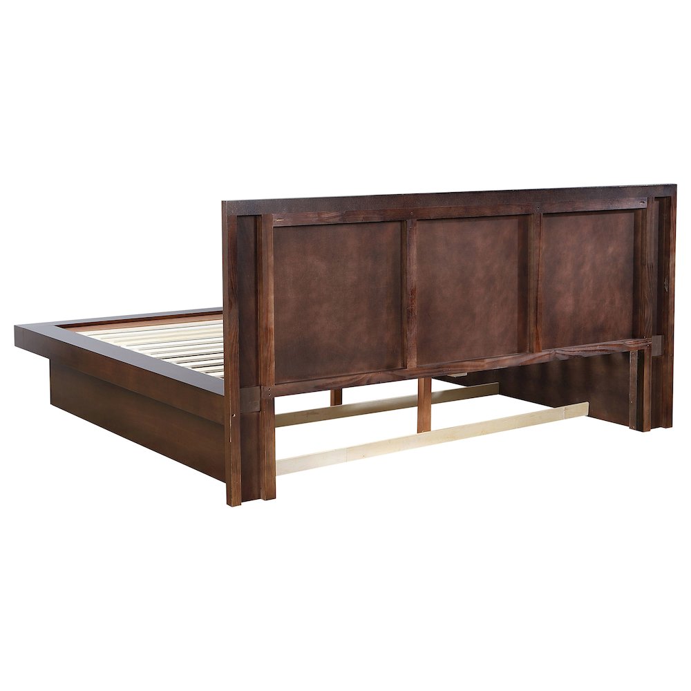 Jessica Wood Eastern King LED Panel Bed Cappuccino. Picture 5