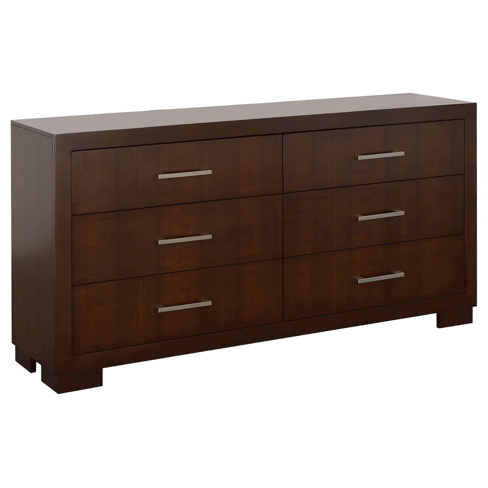 Jessica 4-piece Queen LED Bedroom Set Cappuccino. Picture 6