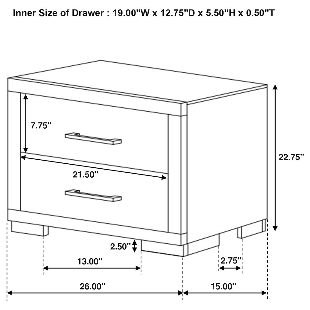 Jessica 5-piece Queen LED Bedroom Set Cappuccino. Picture 15