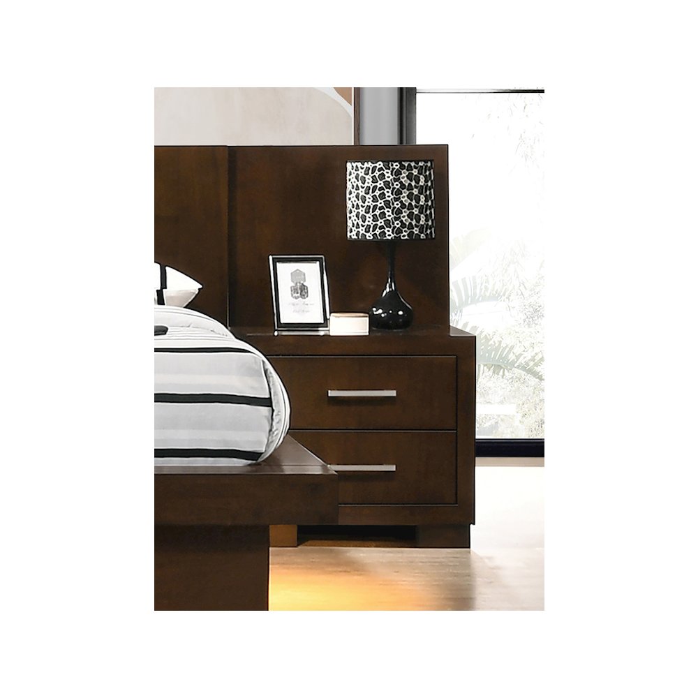 Jessica 5-piece Queen LED Bedroom Set Cappuccino. Picture 13