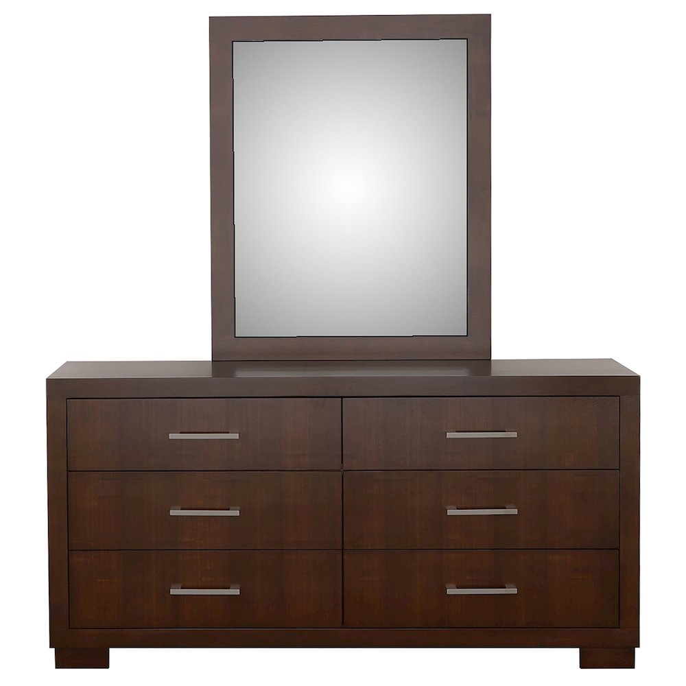 Jessica 6-drawer Dresser with Mirror Cappuccino. Picture 3