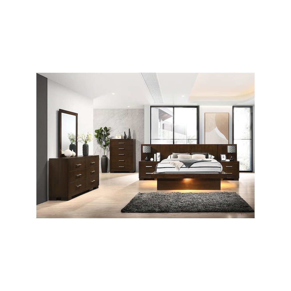 Jessica 6-drawer Dresser with Mirror Cappuccino. Picture 11