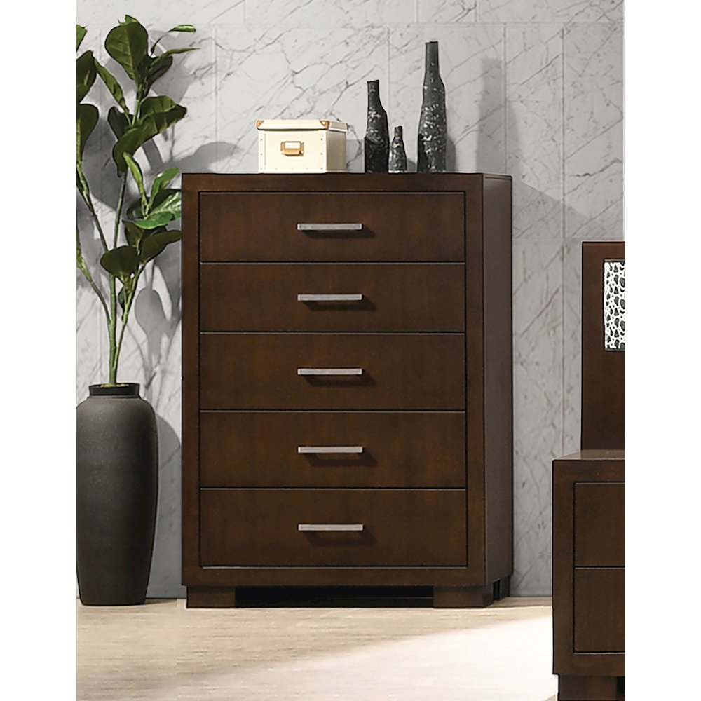 Jessica 5-drawer Bedroom Chest Cappuccino. Picture 7