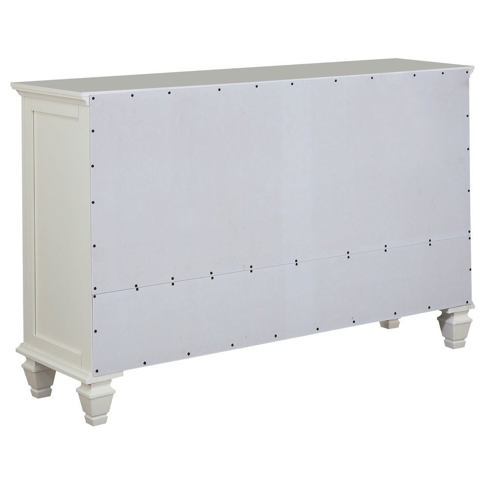 Sandy Beach 5-piece Eastern King Bedroom Set Cream White. Picture 7