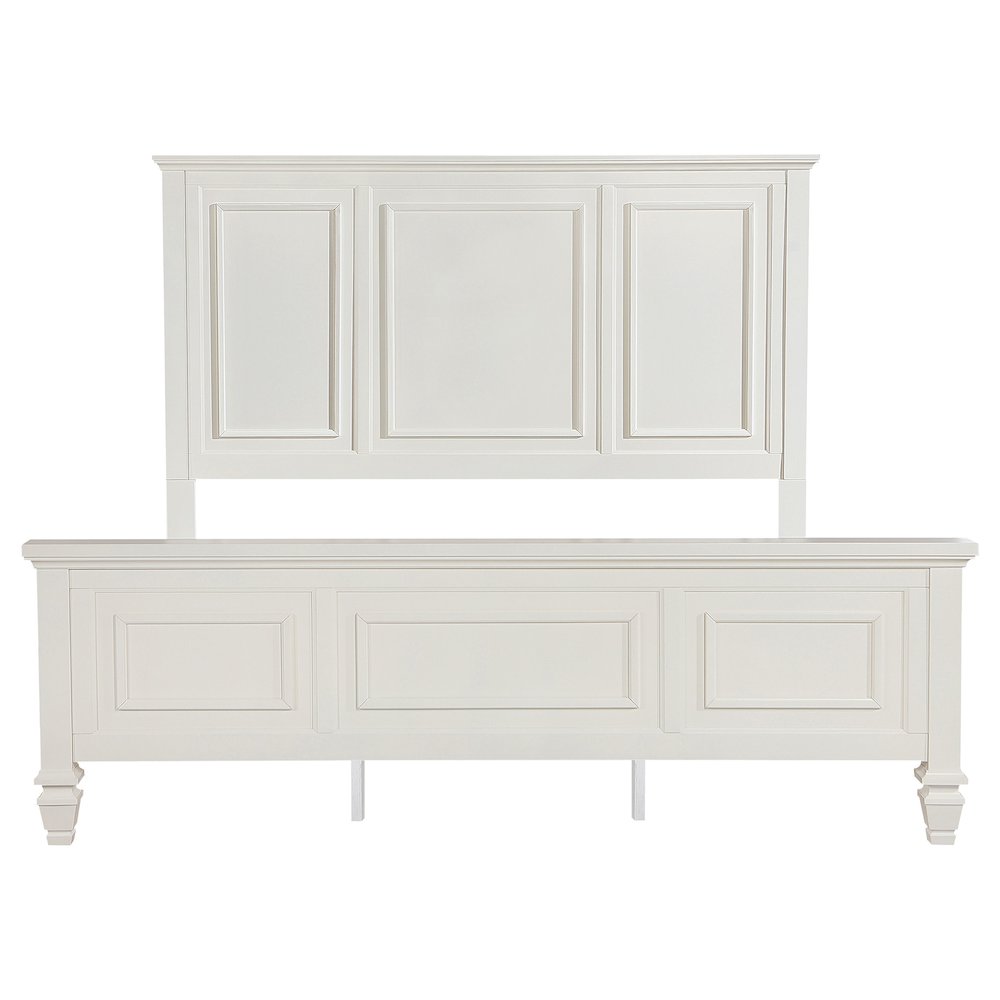 Sandy Beach 63-inch California King Panel Bed Cream White. Picture 4