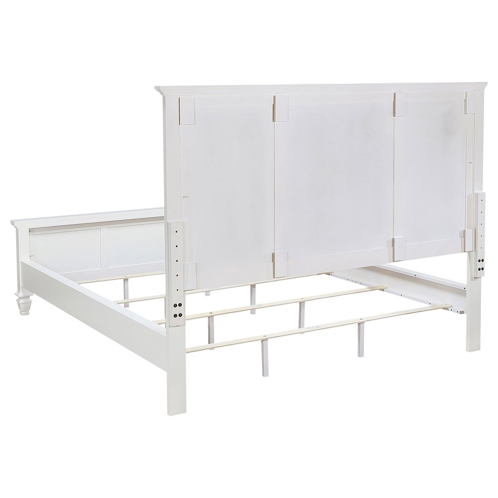Sandy Beach 63-inch California King Panel Bed Cream White. Picture 5
