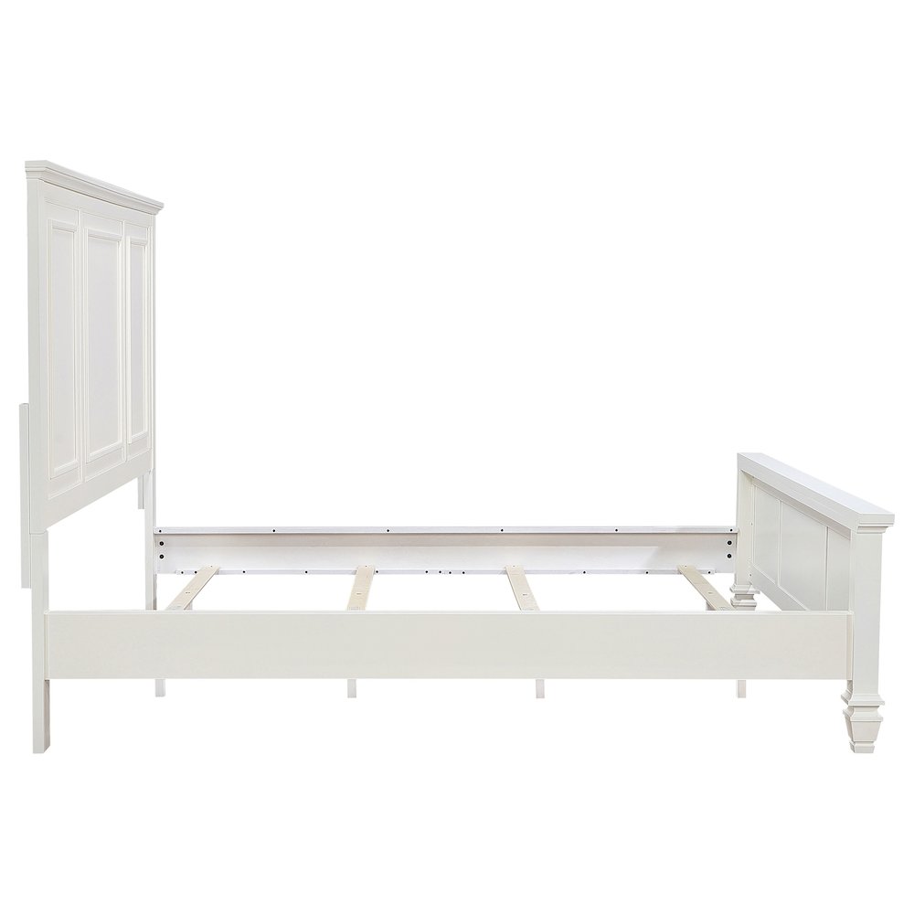 Sandy Beach 63-inch California King Panel Bed Cream White. Picture 6