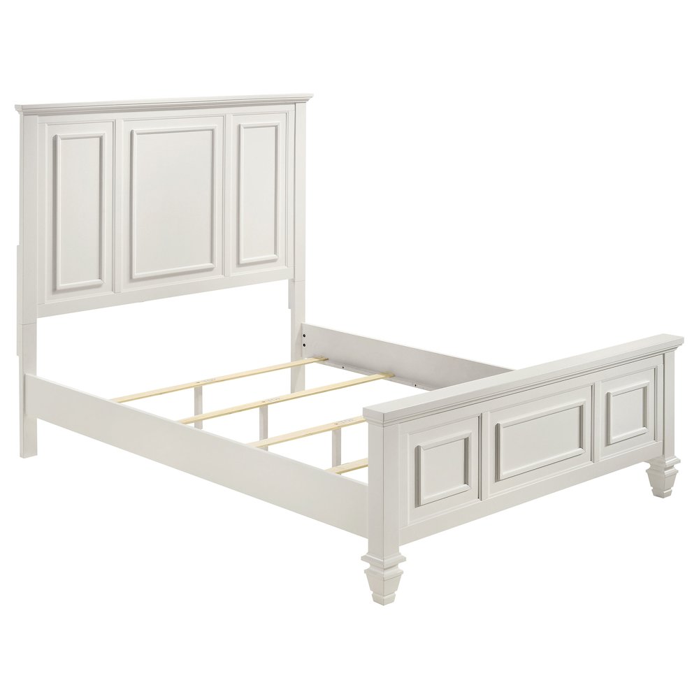 Sandy Beach 4-piece Queen Bedroom Set Cream White. Picture 2