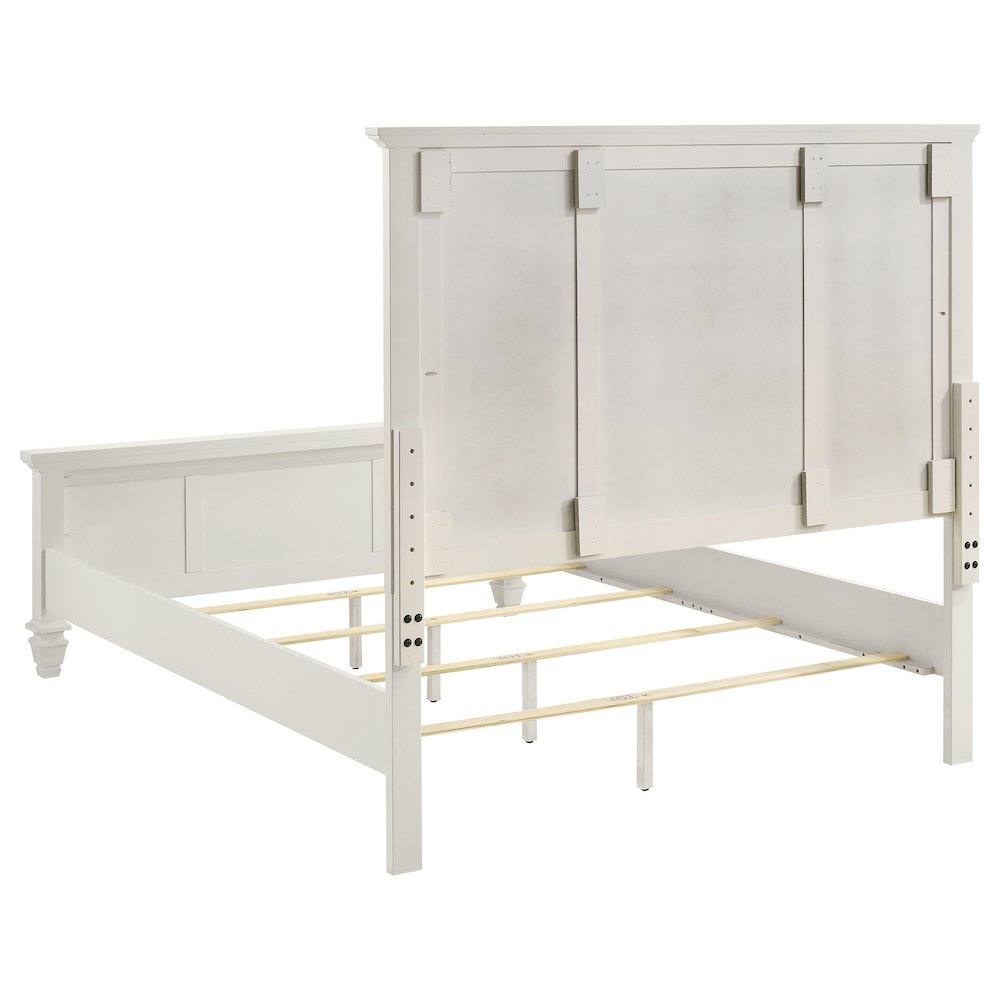 Sandy Beach 4-piece Queen Bedroom Set Cream White. Picture 3