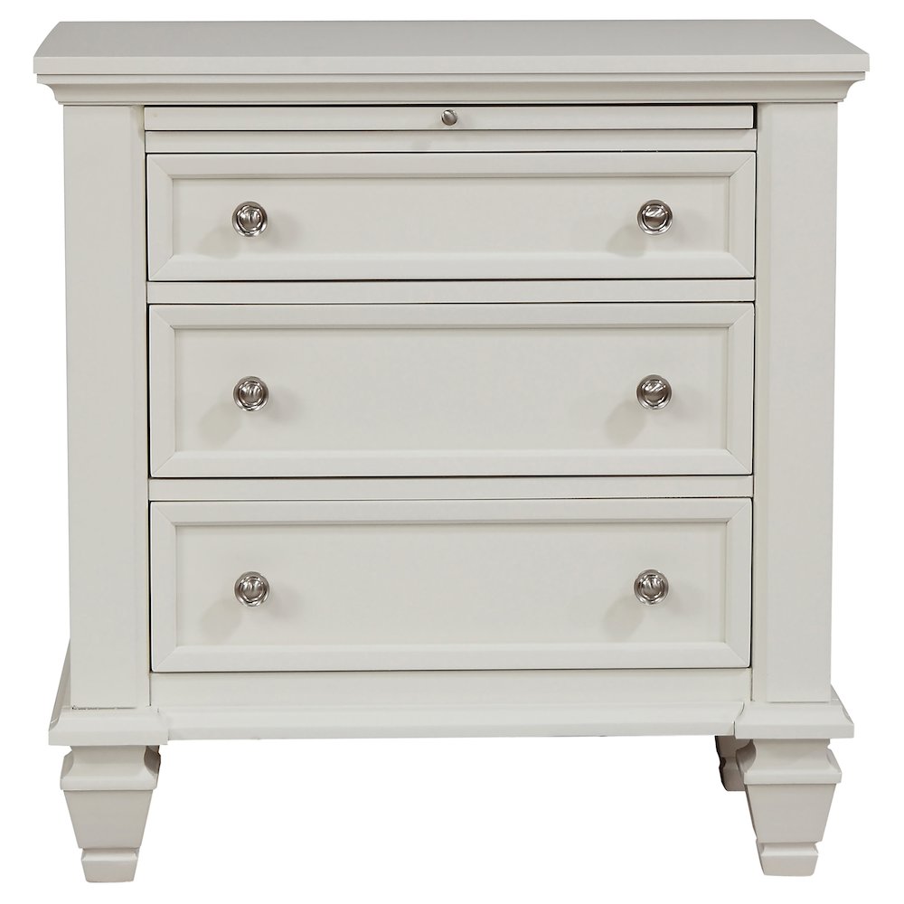 Sandy Beach 4-piece Queen Bedroom Set Cream White. Picture 5