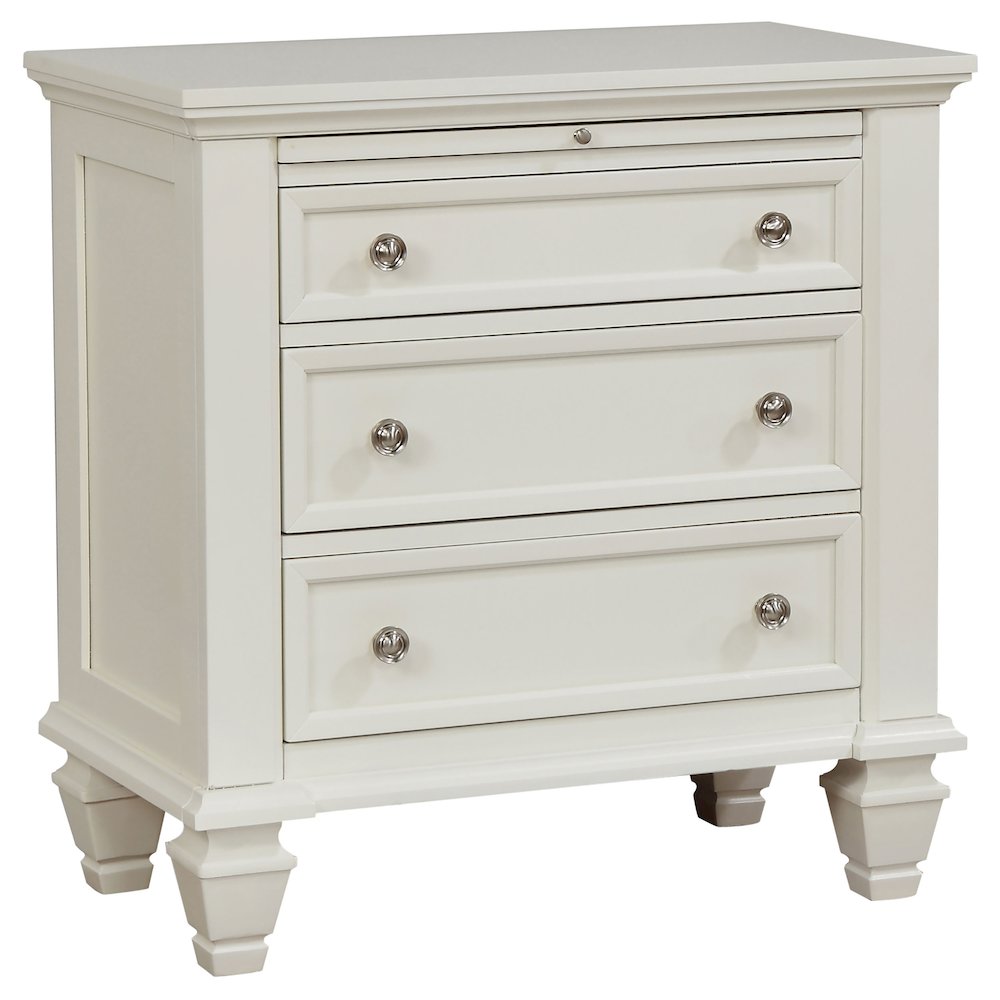 Sandy Beach 5-piece Queen Bedroom Set Cream White. Picture 4